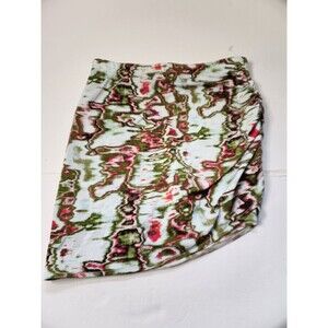 Open Edit Skort Womens Small Tie Dye High-Slit Beachy Boho Bathing Suit Coverup